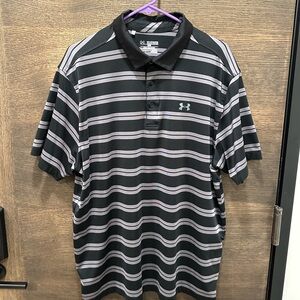 2xl under Armour loose fit heat gear polo black and gray